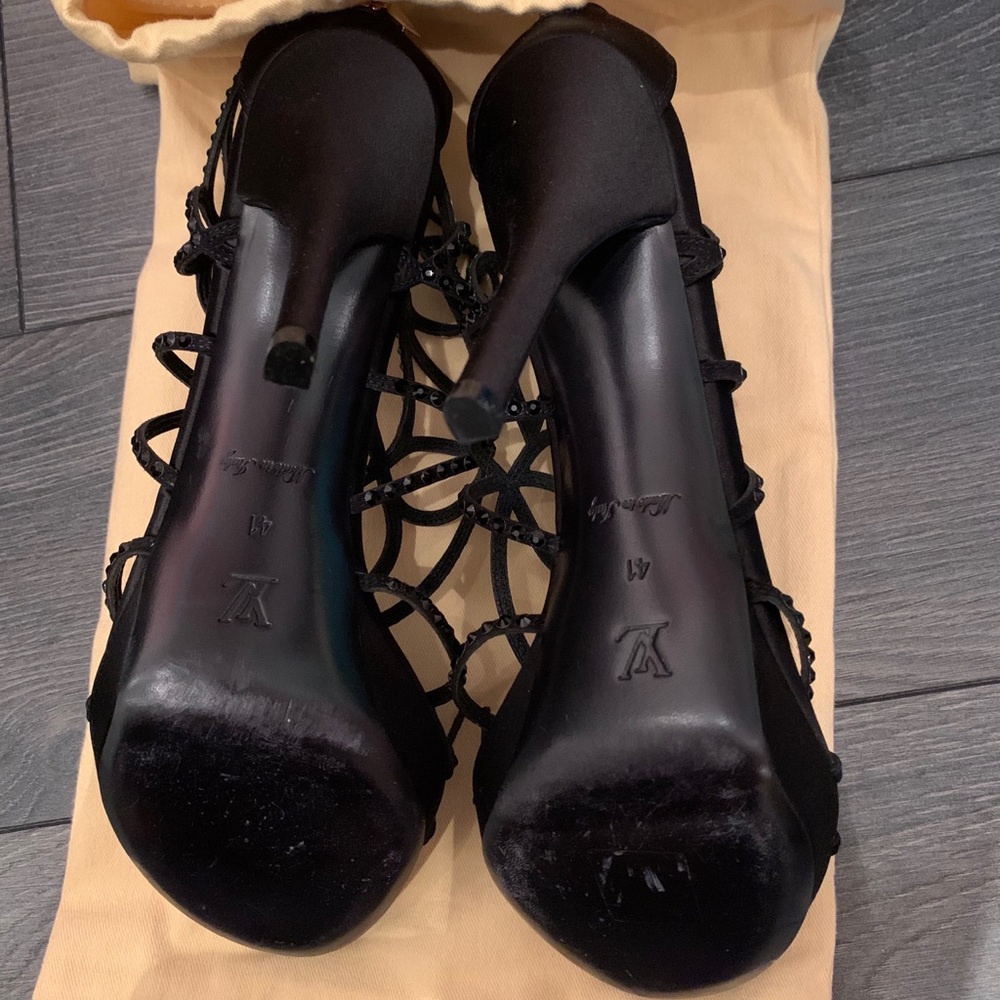 🆕🔥LOUIS VUITTON SandalsCrystalsSatin-Authentic - Picture 7 of 8